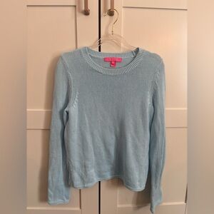 Lilly Pulitzer light blue cable knit sweater size xs cozy preppy casual
